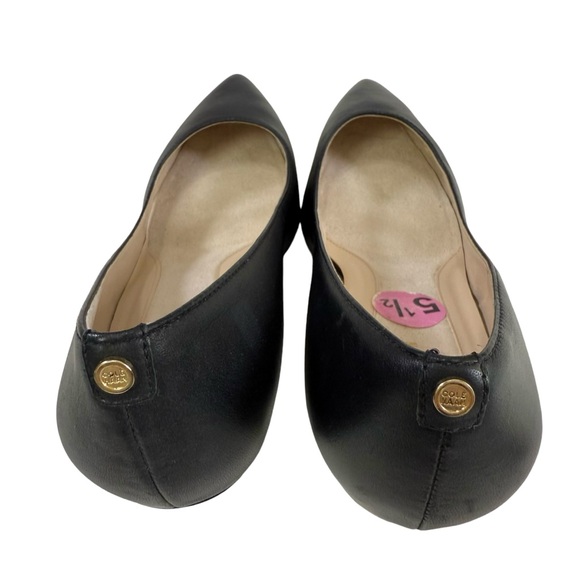 Cole Haan Go To Park Black Leather Almond Toe Pumps Size 5.5B - Picture 8 of 16